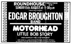 Edgar Broughton Band / Motörhead / Little Bob Story on Aug 15, 1976 [842-small]