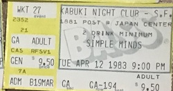 Simple Minds / The Call on Apr 12, 1983 [820-small]