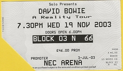 David Bowie / The Dandy Warhols on Nov 19, 2003 [908-small]