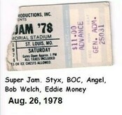 ANGEL / Blue Oyster Cult / Bob Welch / Eddie Money / STYX / The Godz on Aug 26, 1978 [508-small]