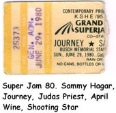 Sammy Hagar / Journey / Judas Priest / Shooting Star / April Wine on Jul 29, 1980 [509-small]