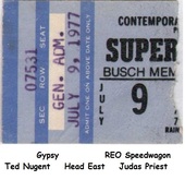 REO Speedwagon / Ted Nugent / Head East / Gypsy / Judas Priest on Jul 9, 1977 [510-small]
