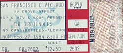 Pretenders / The Alarm on Feb 27, 1984 [075-small]
