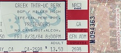 The Pretenders / Big Country on Aug 31, 1984 [076-small]