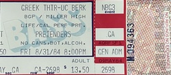 The Pretenders / Big Country on Aug 31, 1984 [076-small]