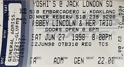 Abbey Lincoln & Trio on Jun 27, 1998 [157-small]