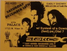 System of a Down / (hed) p.e. / Dial 7 / Static-X on Dec 19, 1998 [246-small]