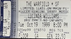 Lucinda Williams on Oct 19, 1999 [295-small]