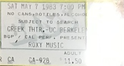 Roxy Music on May 7, 1983 [829-small]