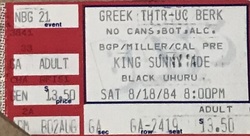 King Sunny Adé / Black Uhuru with Sly & Robbie on Aug 18, 1984 [844-small]
