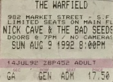 Nick Cave and The Bad Seeds on Aug 9, 1992 [895-small]