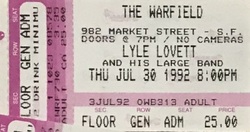 Lyle Lovett And His Large Band on Jul 30, 1992 [896-small]