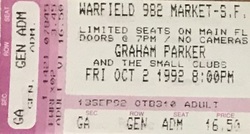 Graham Parker and The Small Clubs / Lucinda Williams on Oct 2, 1992 [903-small]
