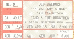 Echo & the Bunnymen on Apr 15, 1981 [009-small]