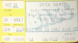 King Crimson on Aug 13, 1982 [018-small]