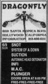 System of a Down / Snot / Suction / Automatic Head Detonator / Infi / M.A.C. / Plunger on Jun 9, 1996 [118-small]