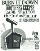 Burn It Down / Brother's Keeper / Racetraitor / The Judas Factor / Horizon on Mar 5, 1999 [287-small]