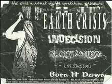 Earth Crisis / Indecision / Racetraitor / Extinction / Burn It Down on Jun 25, 1999 [295-small]