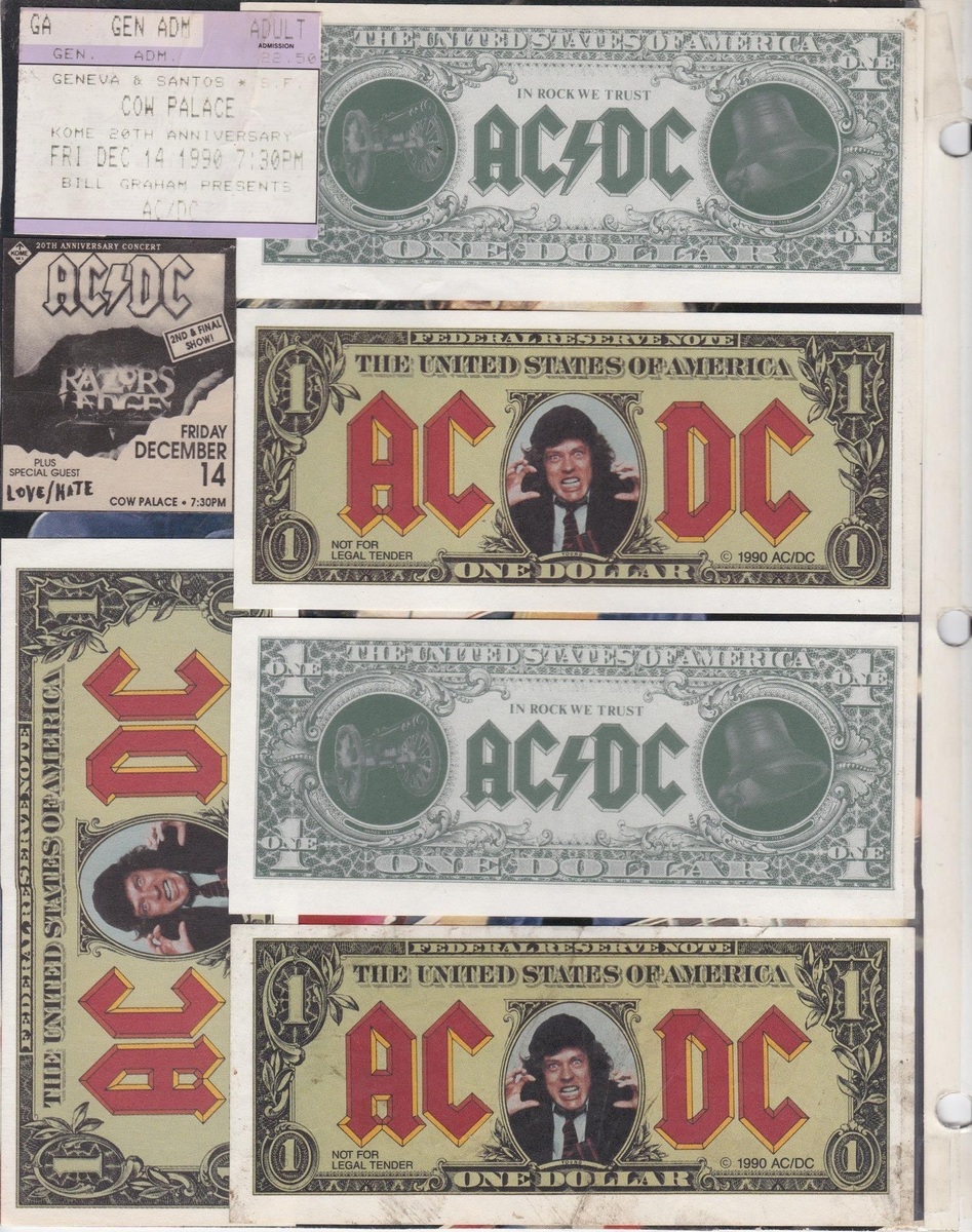AC/DC's 1990 Concert & Tour History | Concert Archives