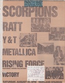 The Scorpions / Ratt / Y&T / Yngwie Malmsteen's Rising Force / Metallica / Victory on Aug 31, 1985 [871-small]