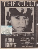 The Cult / Lenny Kravitz on Jan 18, 1992 [200-small]