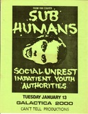 Subhumans / Social Unrest / (Impatient) Youth / The Authorties on Jan 13, 1981 [673-small]