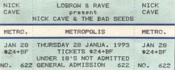 Nick Cave and The Bad Seeds on Jan 28, 1993 [758-small]
