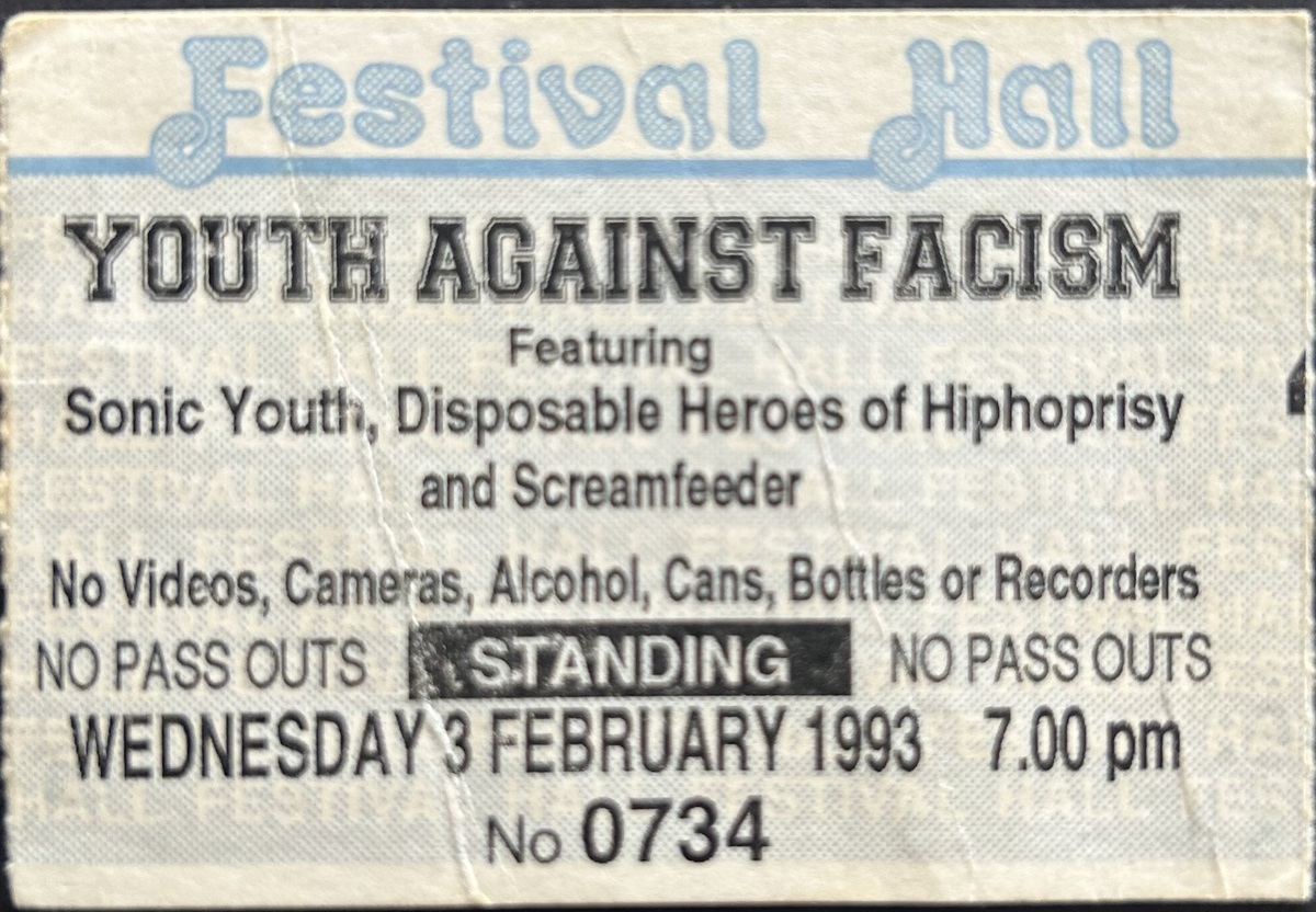 Feb 03, 1993 Sonic Youth / The Disposable Heroes of Hiphoprisy