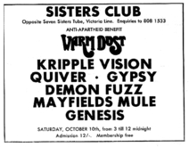 Kripple Vision / Quiver / Gypsy / Demon Fuzz / Mayfields Mule / Genesis on Oct 10, 1970 [141-small]