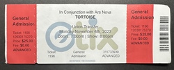Ticket stub, tags: Ticket - Tortoise / Basic on Nov 6, 2023 [857-small]