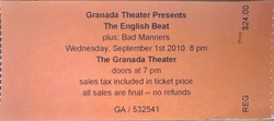 The English Beat / Bad Manners / Chris Murray on Sep 1, 2010 [925-small]