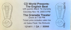 The English Beat / Black Tie Dynasty on Nov 19, 2005 [940-small]