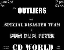 The Outliers / Special Disaster Team / Dum Dum Fever on Jun 2, 2000 [990-small]