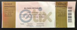 Ticket stub, tags: Ticket - Blonde Redhead / Marnie Stern on Nov 8, 2023 [242-small]