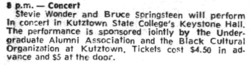 Stevie Wonder / Bruce Springsteen / The Connoisseurs on Mar 29, 1973 [778-small]