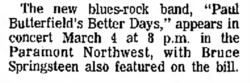 Paul Butterfield's Better Days / Bruce Springsteen on Mar 4, 1973 [695-small]