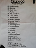 Setlist for Feast Of Wire Tour 2023 at De La Warr Pavilion Bexhill UK. They didnt play Bisbee Blue or Carinito, they played Corona , Calexico on Nov 1, 2023 [942-small]