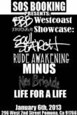 Soul Search / New Brigade / Life for a Life / Rude Awakening / Minus on Jan 6, 2013 [249-small]