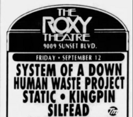 System of a Down / Human Waste Project / Kingpin / Static / Silfead on Sep 12, 1997 [361-small]
