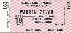 Warren Zevon on Feb 18, 1990 [560-small]