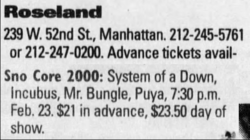 Incubus / Puya / Mr. Bungle / System of a Down on Feb 23, 2000 [285-small]