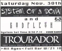 System of a Down / Godflesh / Coal Chamber / Visions of disorder on Nov 30, 1996 [009-small]