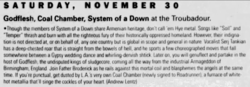 System of a Down / Godflesh / Coal Chamber / Visions of disorder on Nov 30, 1996 [010-small]