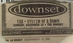 System of a Down / downset. / Far / Lamb's Beard on Dec 22, 1996 [017-small]