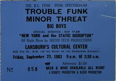 tags: Trouble Funk, Minor Threat, Big Boys, Washington, D.C., United States, Ticket - [002-small]