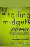 tags: Toiling Midgets, JackOnuts (Athens GA), Knash, San Francisco, California, United States, Gig Poster, Brave New World - Toiling Midgets / JackOnuts (Athens GA) / Knash on Nov 20, 1992 [022-small]