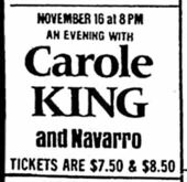 Carole King / Navarro on Nov 16, 1978 [234-small]