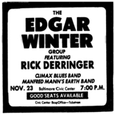 Edgar Winter / Climax Blues Band / Manfred Mann's Earth Band on Nov 23, 1975 [786-small]
