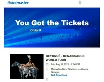Beyonce - Renaissance Tour, tags: Beyoncé, Atlanta, Georgia, United States, Ticket, Gig Poster - Beyoncé on Aug 11, 2023 [674-small]