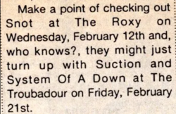 System of a Down / Snot / Suction / Spank on Feb 21, 1997 [787-small]
